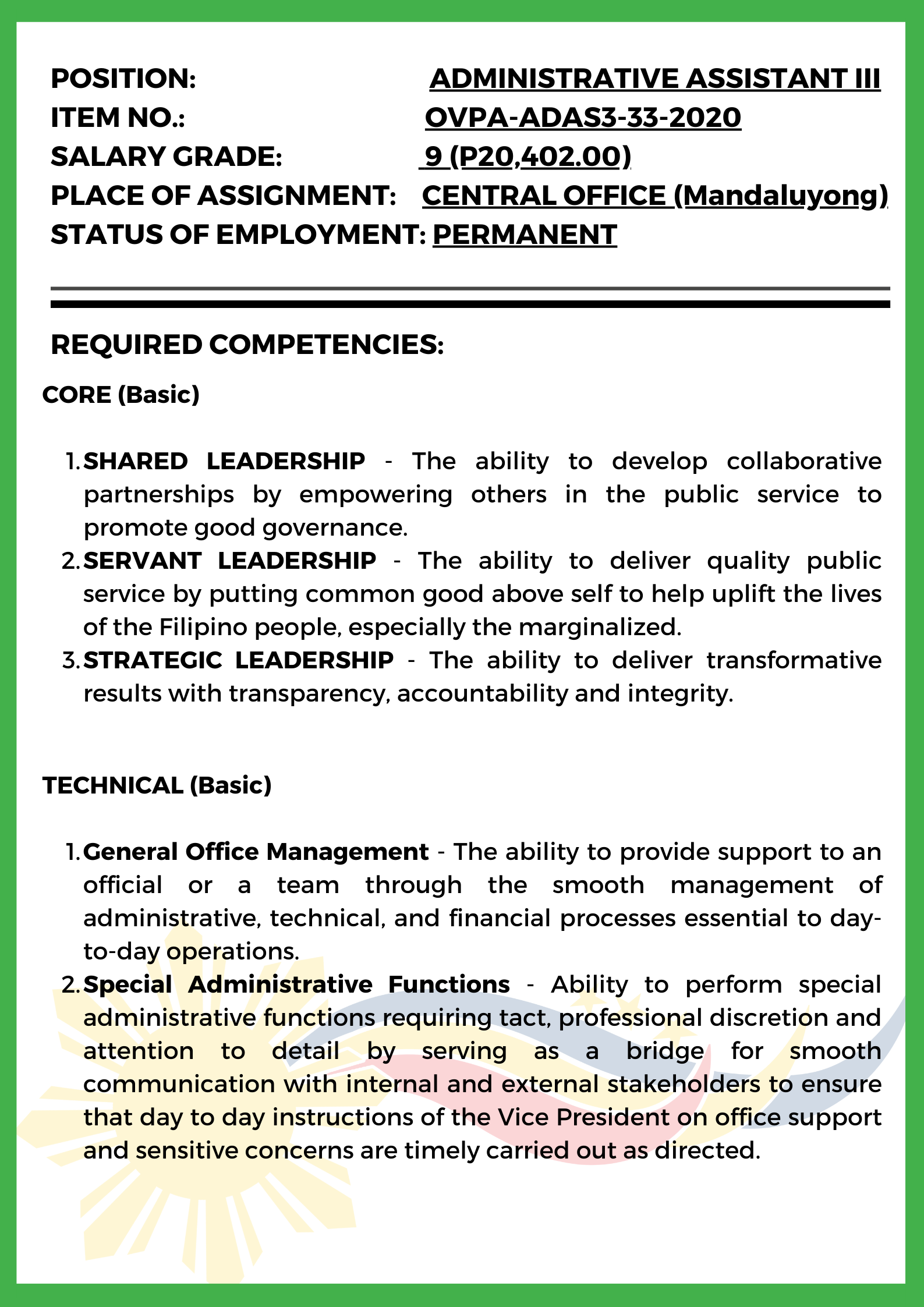 Administrative Assistant III - Page3